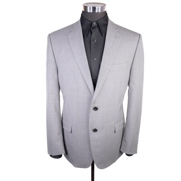 Ralph Lauren Mens 2-Pcs Suit Solid Light Gray Jacket Sz 42R 34Wx27L Pants Wool - Picture 2 of 16